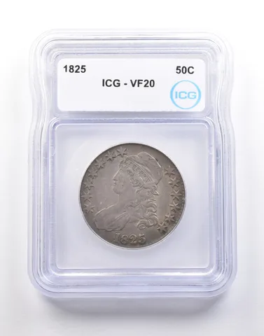 1825 Capped Bust Half Dollar VF20 ICG *5227