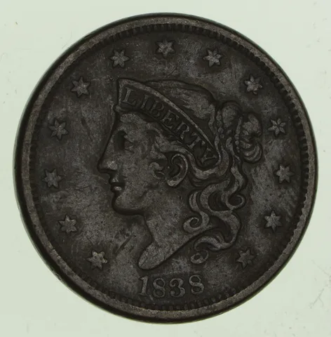 1838 Young Head Large Cent - Circulated *6436
