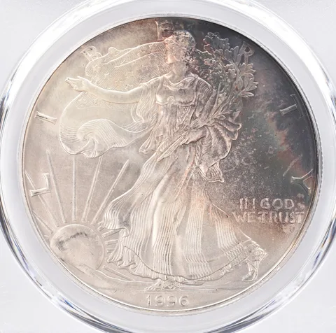 1996 American Silver Eagle MS66 PCGS Beautiful Tone *1397