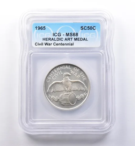 1965 So Called Half Dollar Civil War Centennial Appomattox MS68 ICG