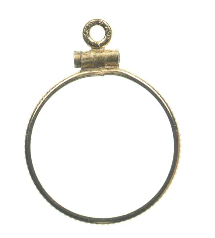 12k 0.6 Gram Gold Filled 15.5mm Coin Bezel Pendant Frame Edge *4923