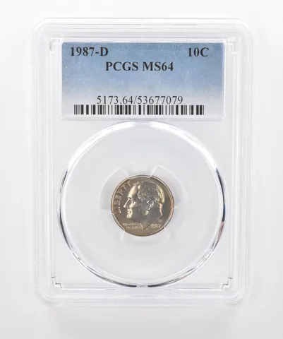 1987-D Roosevelt Dime MS64 PCGS Beautiful Tone a1332