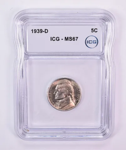 1939-D Jefferson Nickel MS67 ICG