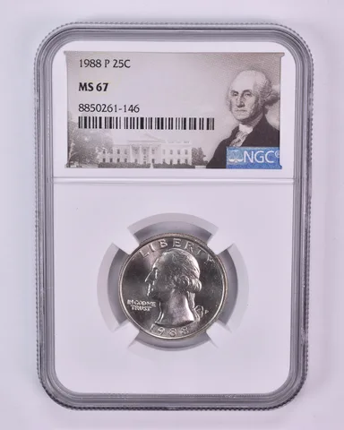 1988-P Washington Quarter MS67 NGC Special Label