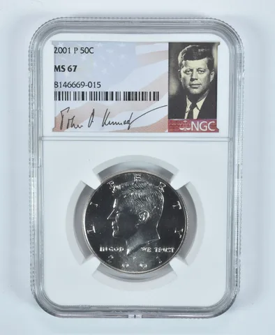 2001-P Kennedy Half Dollar MS67 NGC Special Label