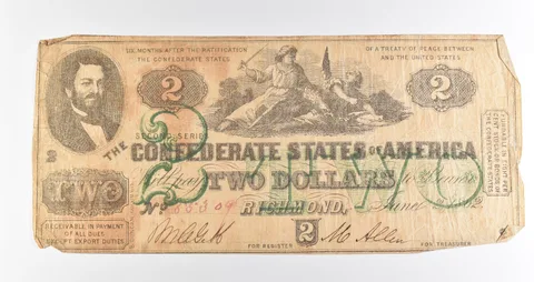 1862 $2 Richmond VA Confederate States Of America Obsolete Note *3903