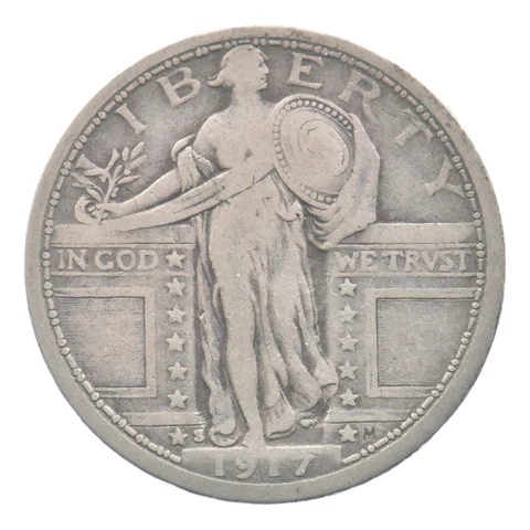 1917-S Standing Liberty Quarter Type 1 *4455