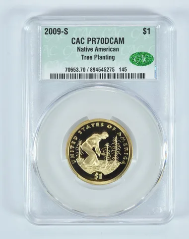 2009-S Sacagawea $1 Native American Tree Planting PR70 DCAM CAC CACg