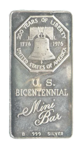 0.3 Troy Oz Silver Bar US Bicentennial Mini *9427