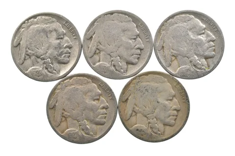 BETTER Lot 1928-S Worn Date 1927-D 1927-S 1929-D Buffalo Nickel Collection *119