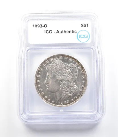 1893-O Morgan Silver Dollar Authentic ICG *9667