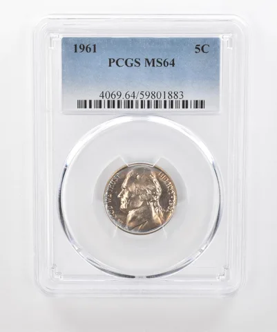 1961 Jefferson Nickel MS64 PCGS Beautiful Tone *1578