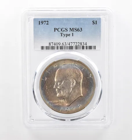 1972 Eisenhower $1 Type 1 MS63 PCGS Beautiful Tone *2220