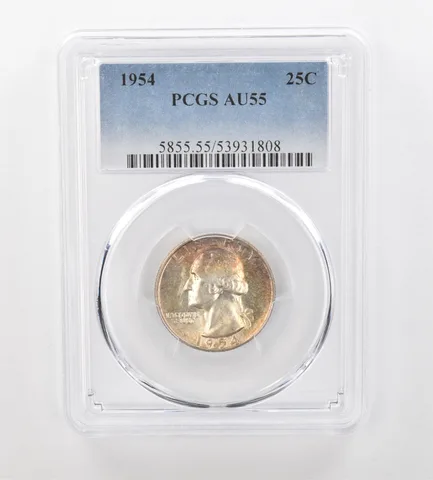 1954 Washington Quarter AU55 PCGS Beautiful Tone *0926