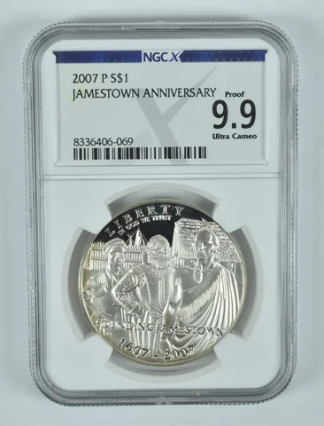 2007-P Jamestown Commemorative Silver Dollar Proof 9.9 UCAM NGC X NGCX