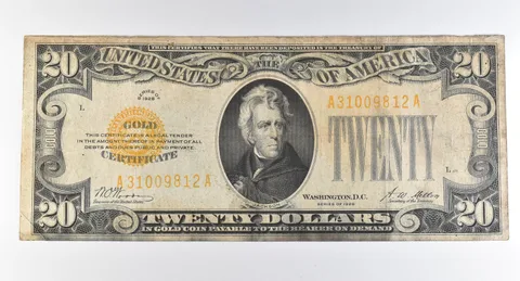 1928 $20 Gold Certificate Yellow Seal *8230