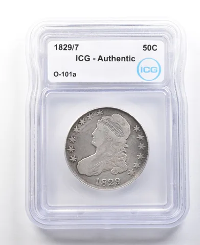 1829/7 Capped Bust Half Dollar O-101a Authentic ICG *2963