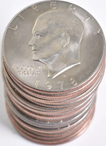 (20) 1978-D AU/BU/Unc Eisenhower Ike Dollar Clad Roll Lot