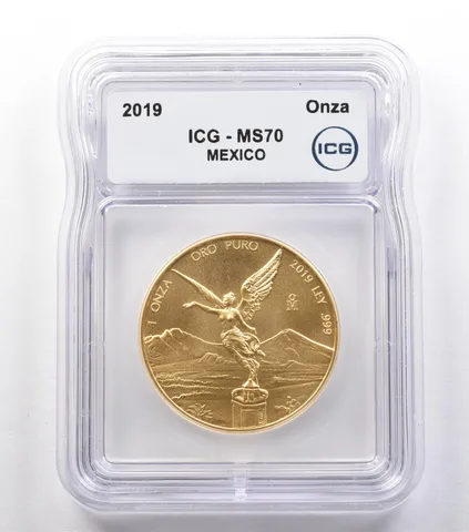 2019 Mo Mexico 1 Onza Gold Libertad MS70 ICG *2553