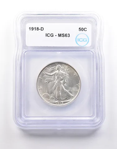 1918-D Walking Liberty Half Dollar MS63 ICG *5131
