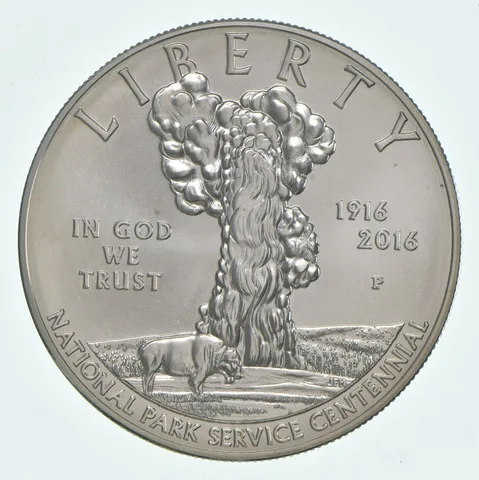 2016-P Unc National Park Commemorative Silver Dollar $1