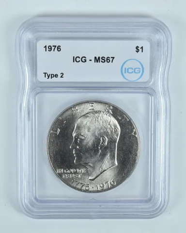 1976 Eisenhower $1 Type 2 MS67 ICG