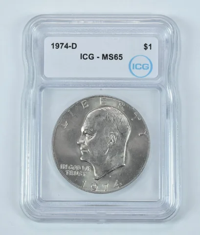 1974-D Eisenhower $1 MS65 ICG