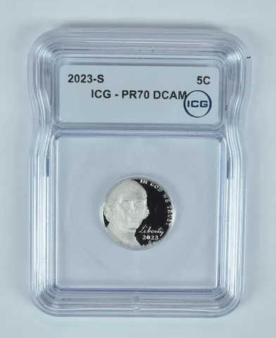 2023-S Jefferson Nickel PR70 DCAM ICG