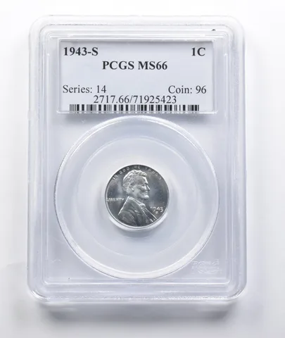 MS66 1943-S Lincoln Wheat Cent PCGS *7811
