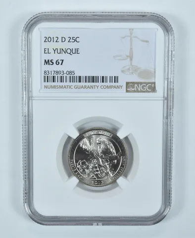 2012-D Washington Quarter ATB El Yunque America The Beautiful MS67 NGC