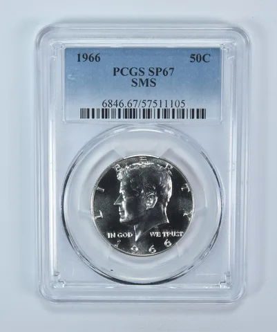 1966 Kennedy Half Dollar SMS SP67 PCGS Blue Label