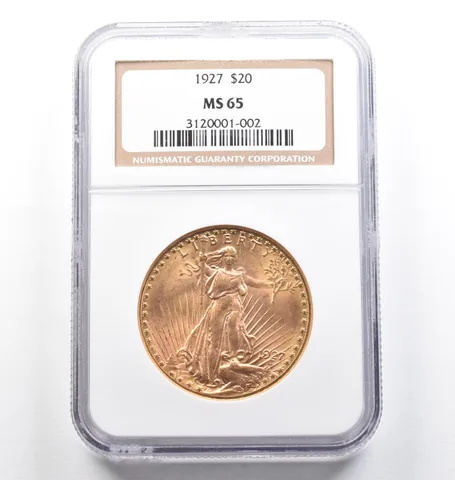 1927 $20 Saint Gaudens Gold Double Eagle MS65 NGC *6932