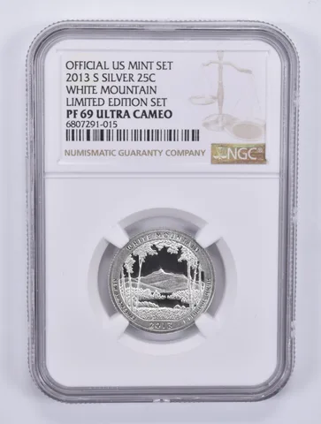 2013-S Quarter Silver White Mountain Limited Edition Set PF69 UCAM NGC