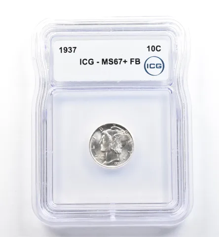 1937 Mercury Dime MS67+ FB ICG *0142