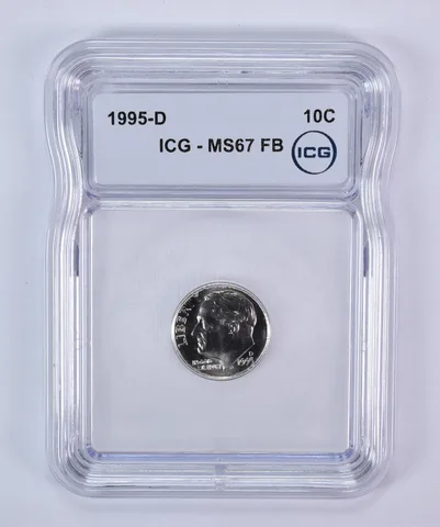 1995-D Roosevelt Dime MS67 FB ICG