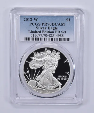 2012-W American Silver Eagle Limited Edition Set PR70 DCAM PCGS Blue Label