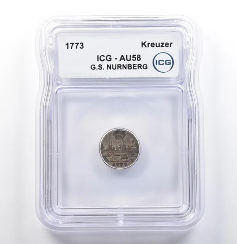 1773 German States Nurnberg Kreuzer AU58 ICG *9836