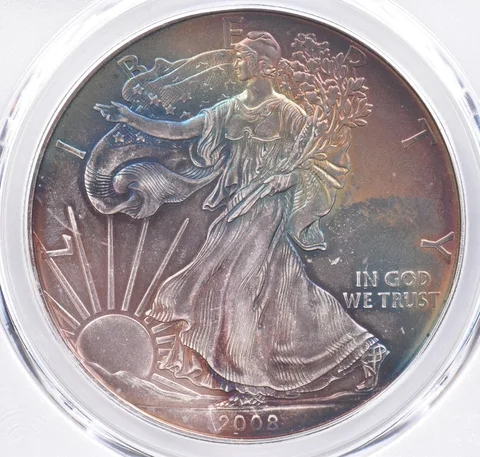 2008 American Silver Eagle MS68 PCGS Beautiful Tone *2169