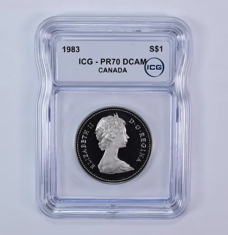1983 Canada 1 Dollar Voyageurs PR70 DCAM ICG