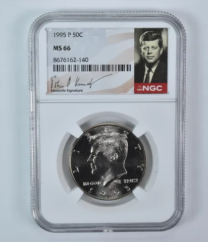 1995-P Kennedy Half Dollar MS66 NGC Signature Label