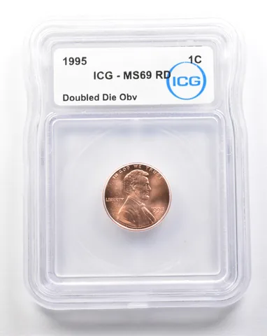 1995 Lincoln Memorial Cent Doubled Die Obverse MS69 RD ICG *7408