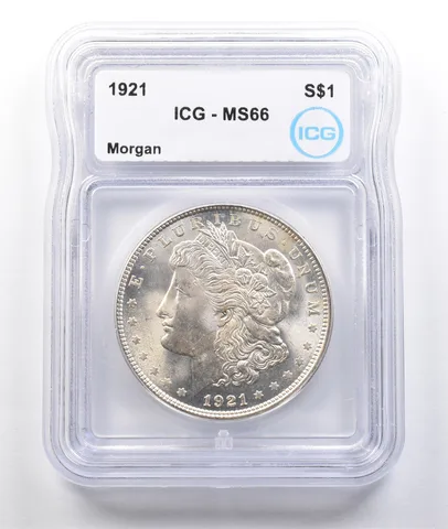 1921 Morgan Silver Dollar MS66 ICG *3752