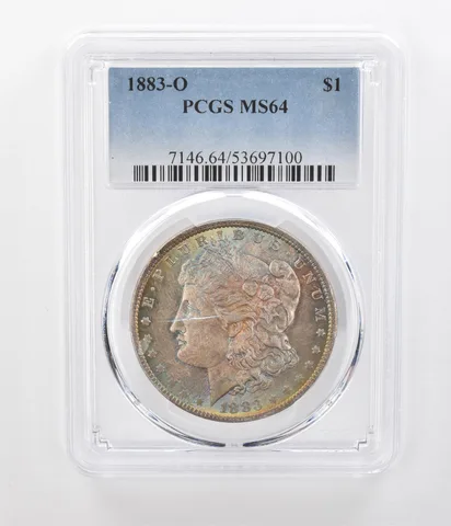 1883-O Morgan Silver Dollar MS64 PCGS Beautiful Tone a1192