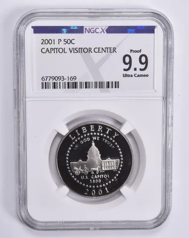 2001-P Capitol Visitor Center Commemorative Half Dollar Proof 9.9 NGCX