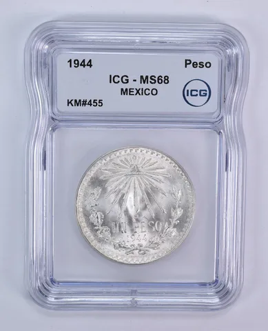 1944 M Mexico Peso KM#455 MS68 ICG