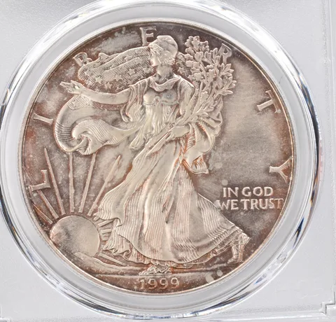 1999 American Silver Eagle MS68 PCGS Beautiful Tone *1196