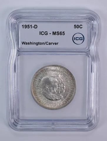 1951-D Washington Carver Commemorative Half Dollar MS65 ICG
