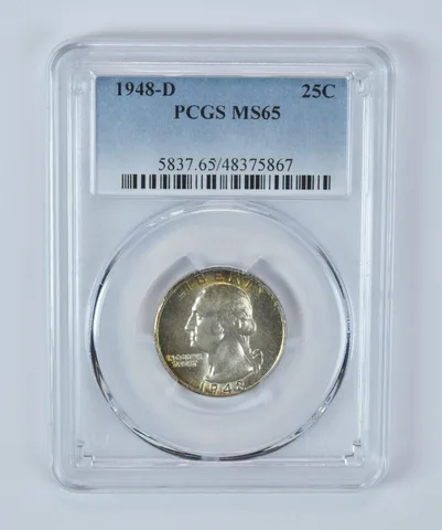 1948-D Washington Quarter MS65 PCGS Beautifully Toned *7251