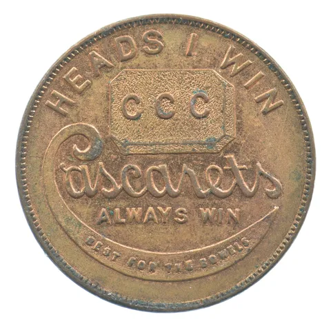 Vintage Cascarets Advertising Token Always Win *2537
