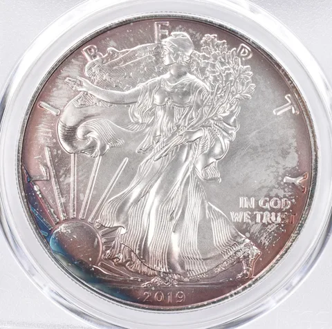 2019 American Silver Eagle MS67 PCGS Beautiful Tone *1345